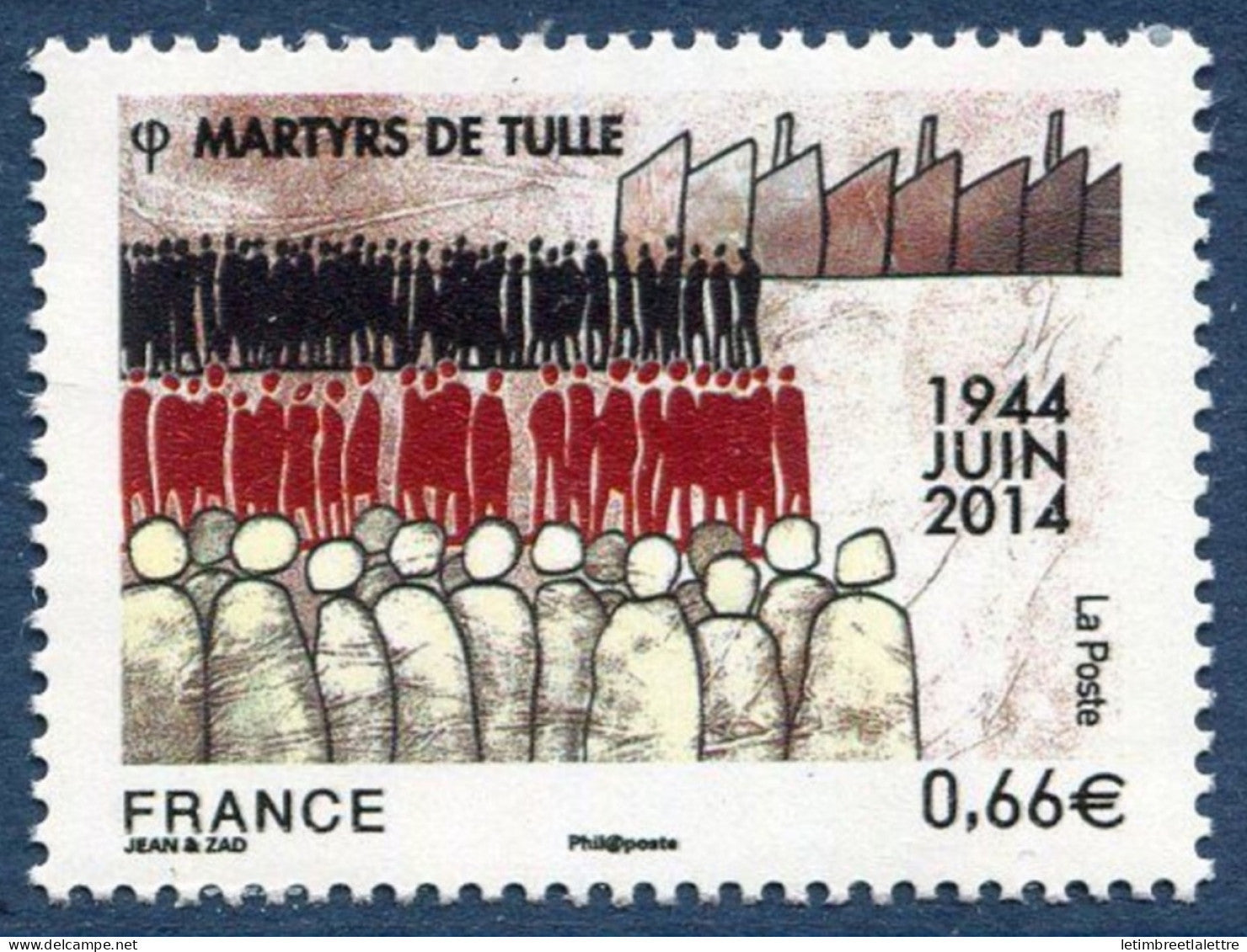 France - YT n° 4865 ** - Neuf sans charnière - Martyrs de Tulle - 2014