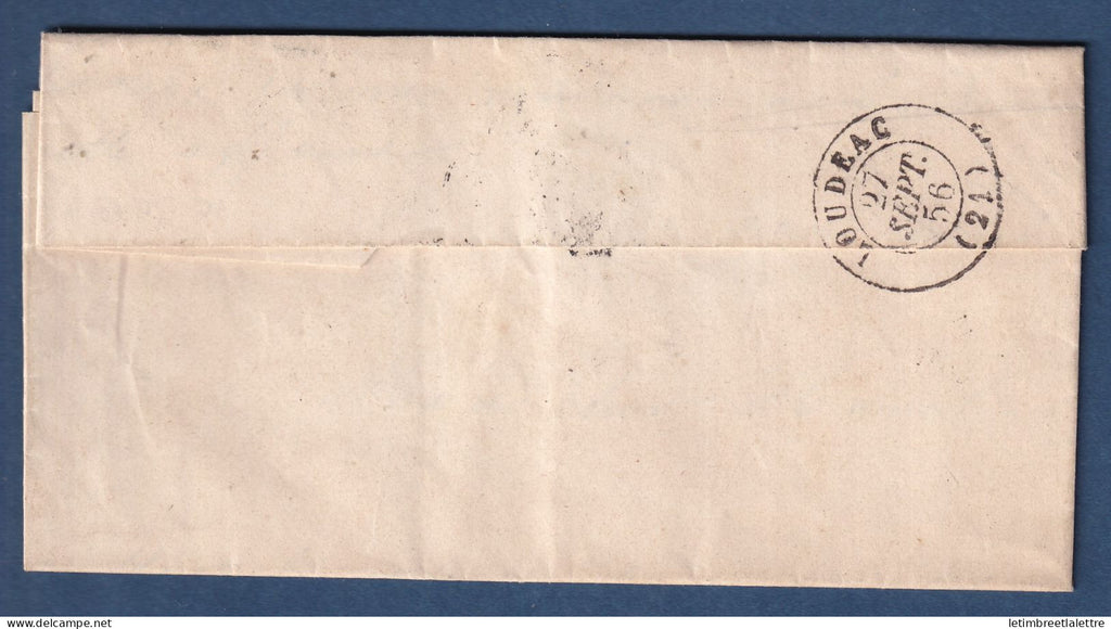 France - Enveloppe de Saint Brieuc - oblitéré Petit Chiffre PC 3013 - pour Loudéac - 1856