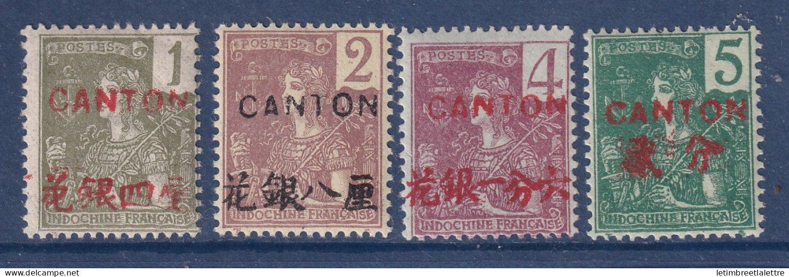 Canton - YT n° 33 à 36 ** - Neuf sans charnière - 1906 à 1908