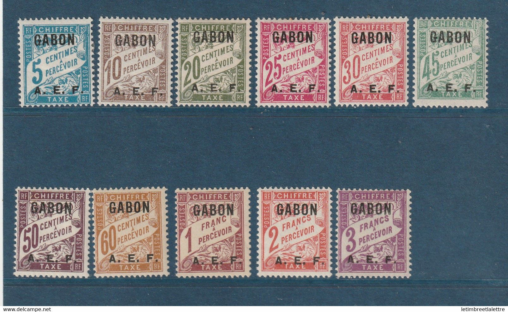 Gabon - Taxe - YT n° 1 à 11 * - Neuf avec charnière - 1928