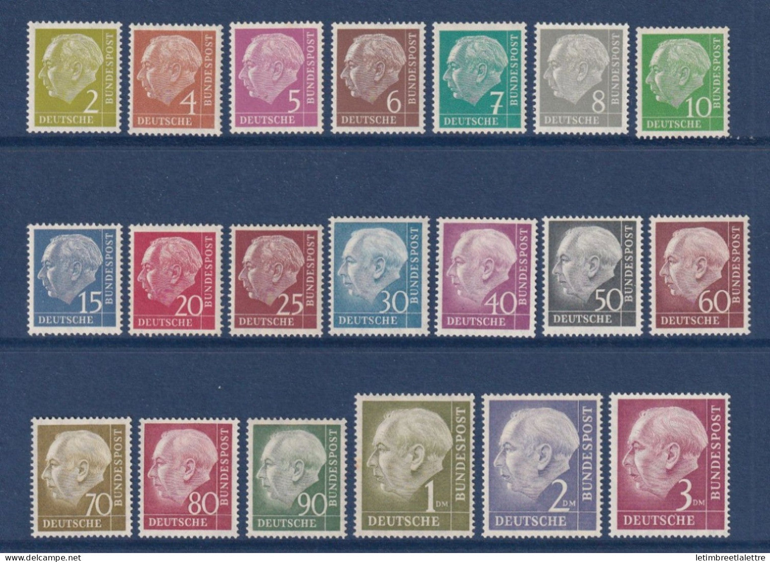 Allemagne fédérale - YT n° 62 A à 72 B ** - Neuf sans charnière - Portraits - 1948